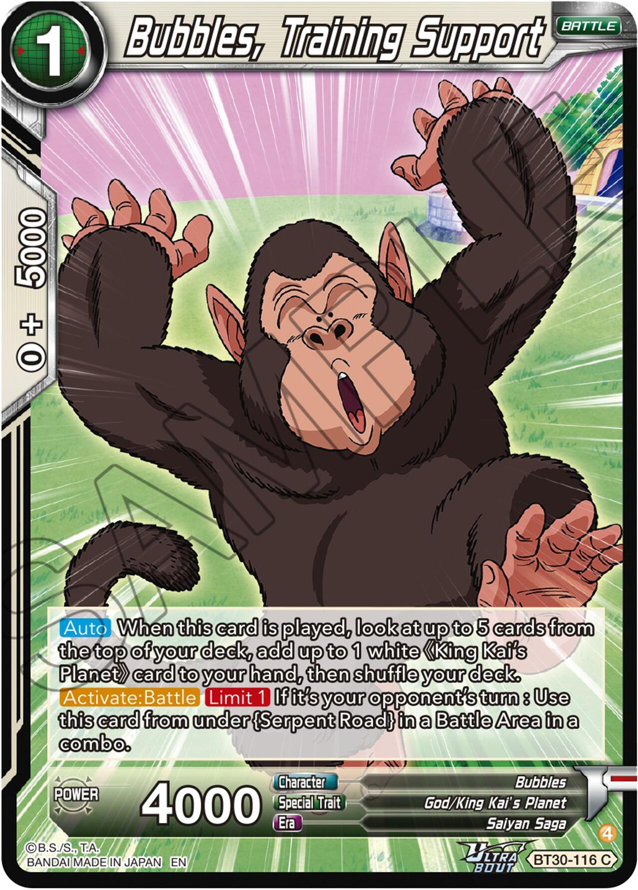 Bubbles, Training Support (BT30-116) [Three Glorious Fighters] | Devastation Store