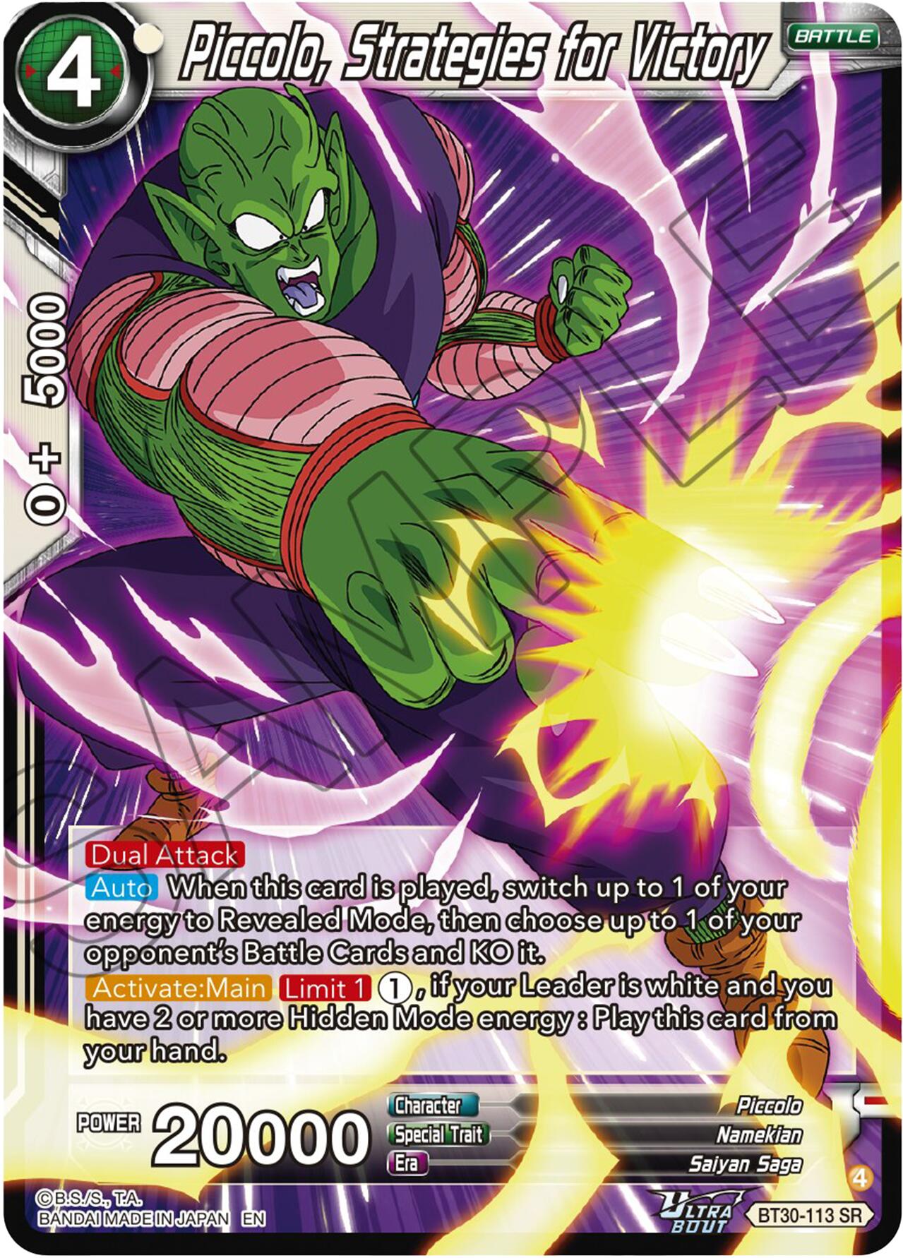 Piccolo, Strategies for Victory (BT30-113) [Three Glorious Fighters] | Devastation Store