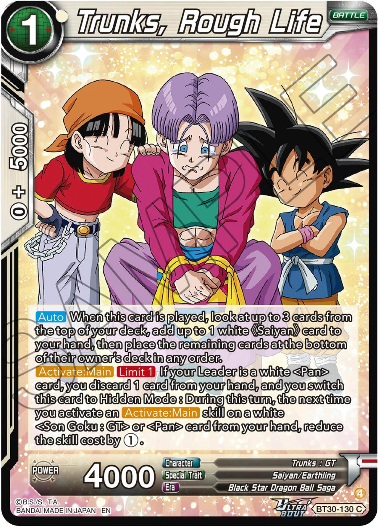 Trunks, Rough Life (BT30-130) [Three Glorious Fighters] | Devastation Store