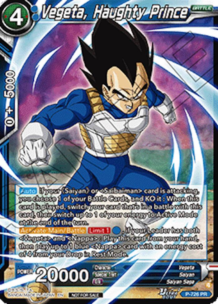 Vegeta, Haughty Prince (Ultra-Bout Series Tournament Pack Vol.2) (P-726) [Tournament Promotion Cards] | Devastation Store