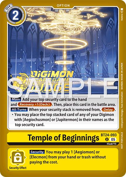 Temple of Beginnings [BT24-093] (Judge Pack 9) [Time Stranger] | Devastation Store