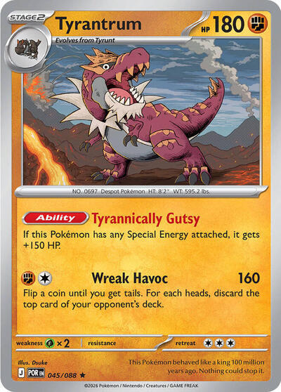 Tyrantrum (045/088) (Deck Exclusive) [Mega Evolution: Perfect Order] | Devastation Store