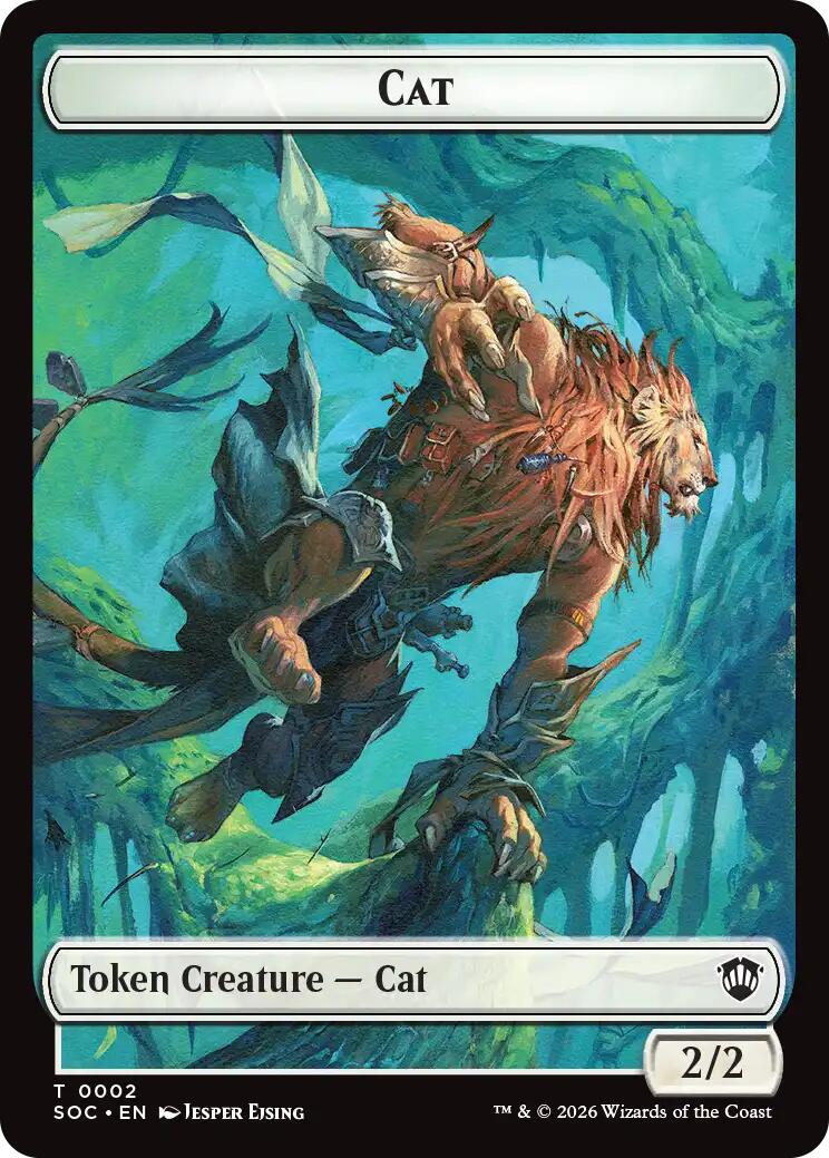 Cat // Inkling (0022) Double-Sided Token [Secrets of Strixhaven Commander Tokens] | Devastation Store