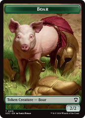 Boar // Frog Lizard Double-Sided Token [Secrets of Strixhaven Commander Tokens] | Devastation Store