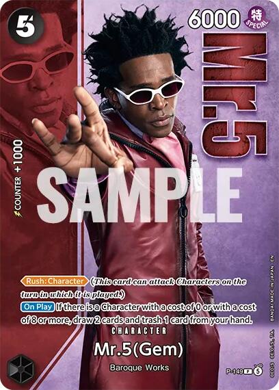 Mr.5 (Gem) - P-149 (Premium Card Collection -Live Action Edition Vol.2 Baroque Works-) [One Piece Promotion Cards] | Devastation Store