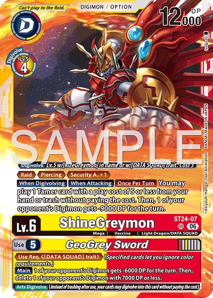 ShineGreymon // GeoGrey Sword [ST24-07] [Starter Deck: Data Squad] | Devastation Store