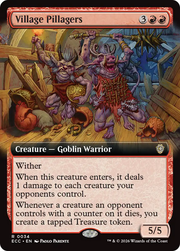 Village Pillagers (Extended Art) [Lorwyn Eclipsed Commander] | Devastation Store