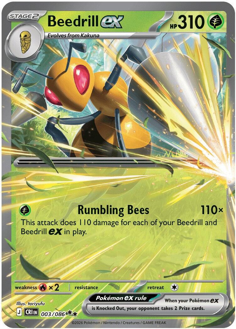 Beedrill ex (003/086) [Mega Evolution: Chaos Rising] | Devastation Store