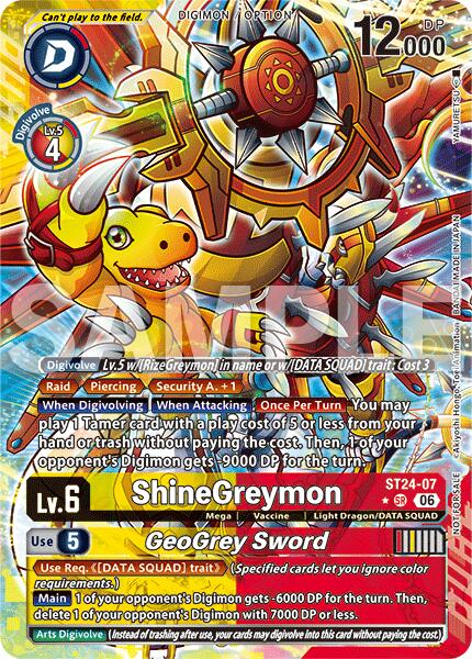 ShineGreymon // GeoGrey Sword [ST24-07] (Dual Revolution Release Event Winner) [Dual Revolution Release Event] | Devastation Store