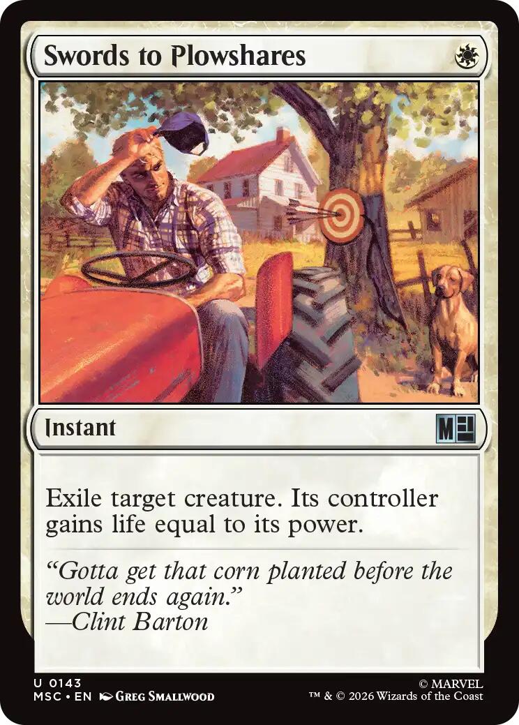 Swords to Plowshares (Surge Foil) [Marvel Super Heroes Commander] | Devastation Store