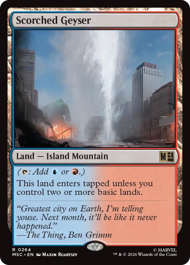 Scorched Geyser (Surge Foil) [Marvel Super Heroes Commander] | Devastation Store