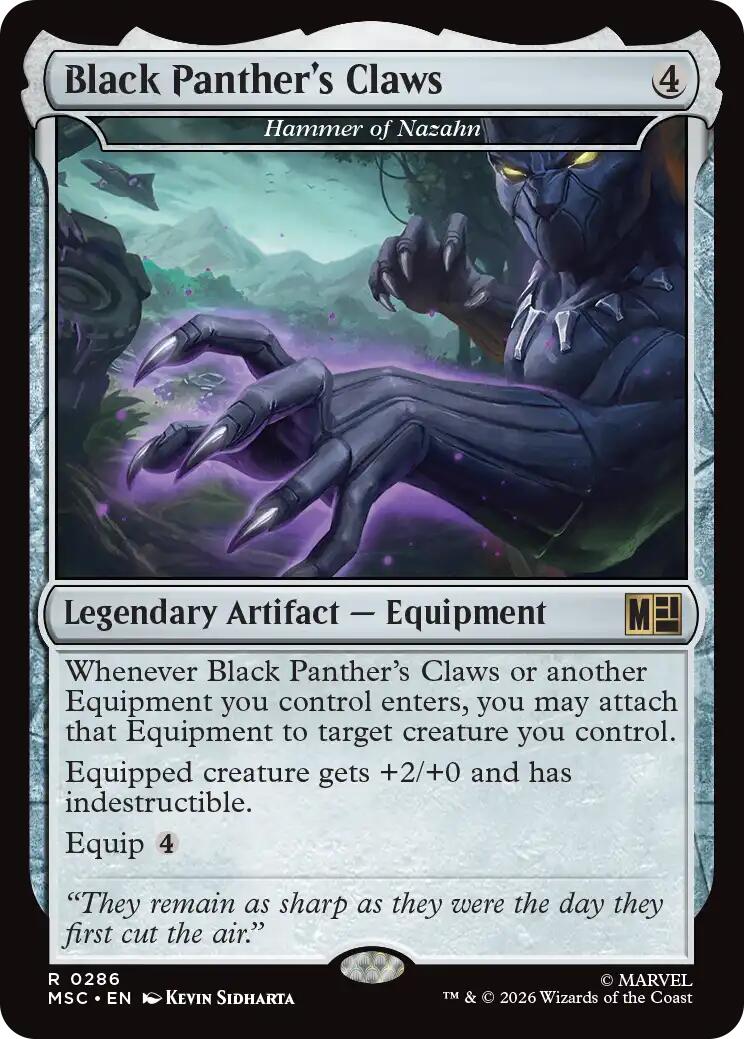 Black Panther's Claws - Hammer of Nazahn (Surge Foil) [Marvel Super Heroes Commander] | Devastation Store