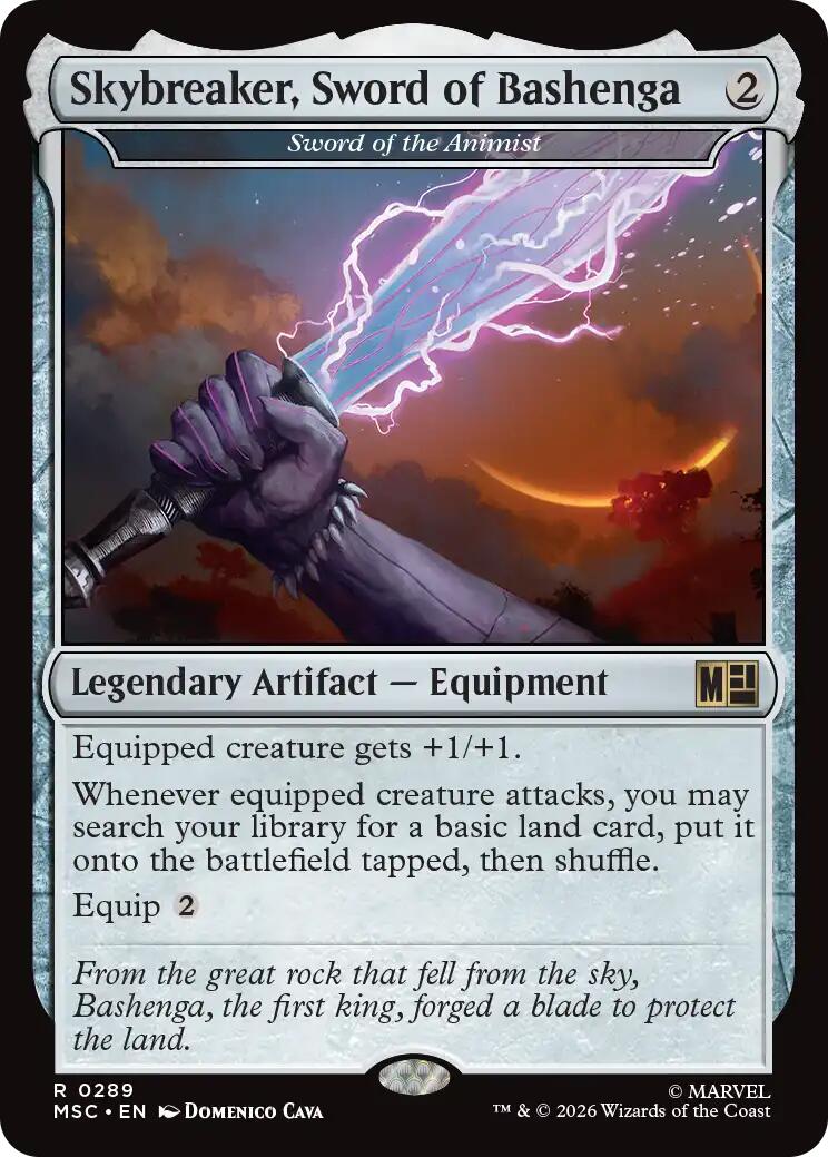 Skybreaker, Sword of Bashenga - Sword of the Animist (Surge Foil) [Marvel Super Heroes Commander] | Devastation Store