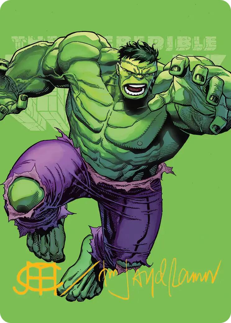 The Incredible Hulk Art Card (Gold-Stamped Signature) [Marvel Super Heroes Art Series] | Devastation Store