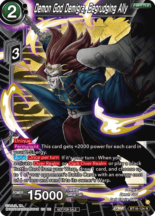 Demon God Demigra, Begrudging Ally (Championship 2022) (BT18-124) [Promotion Cards] | Devastation Store