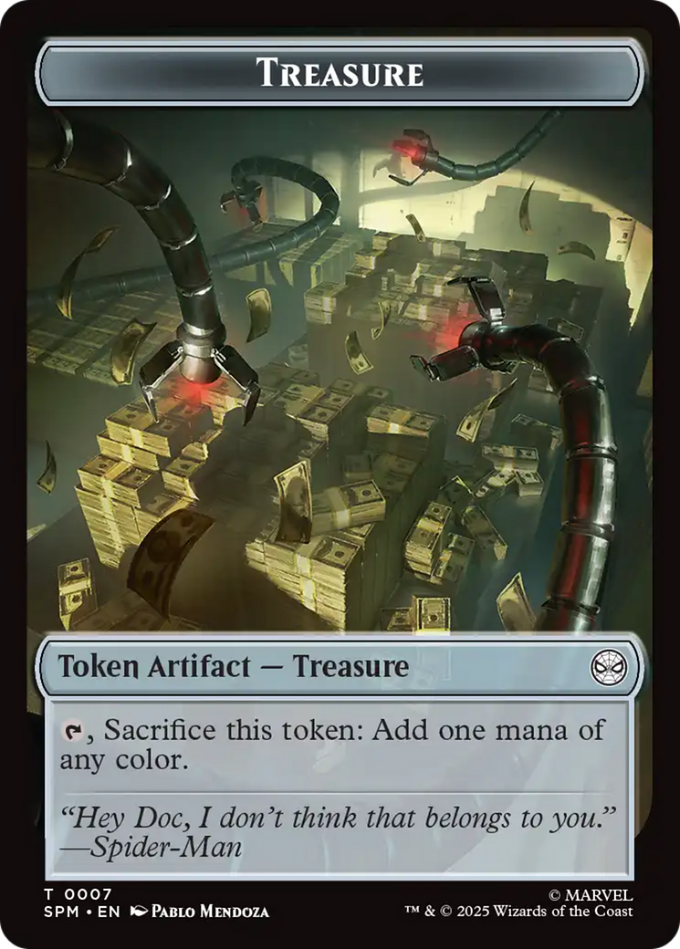 Spider // Treasure Double-Sided Token [Marvel's Spider-Man Tokens] | Devastation Store