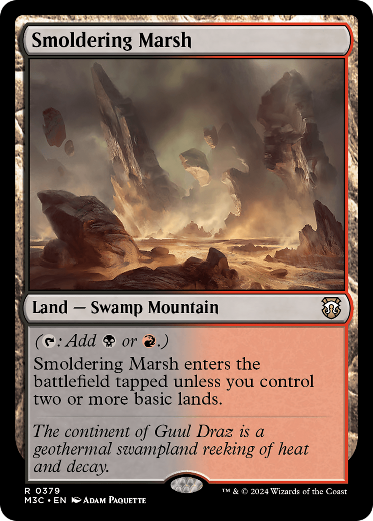 Smoldering Marsh (Ripple Foil) [Modern Horizons 3 Commander] | Devastation Store