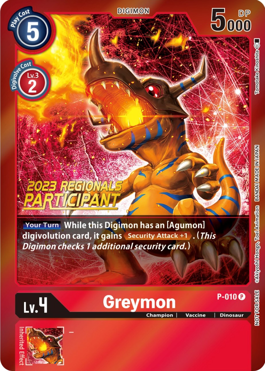 Greymon [P-010] (2023 Regionals Participant) [Promotional Cards] | Devastation Store