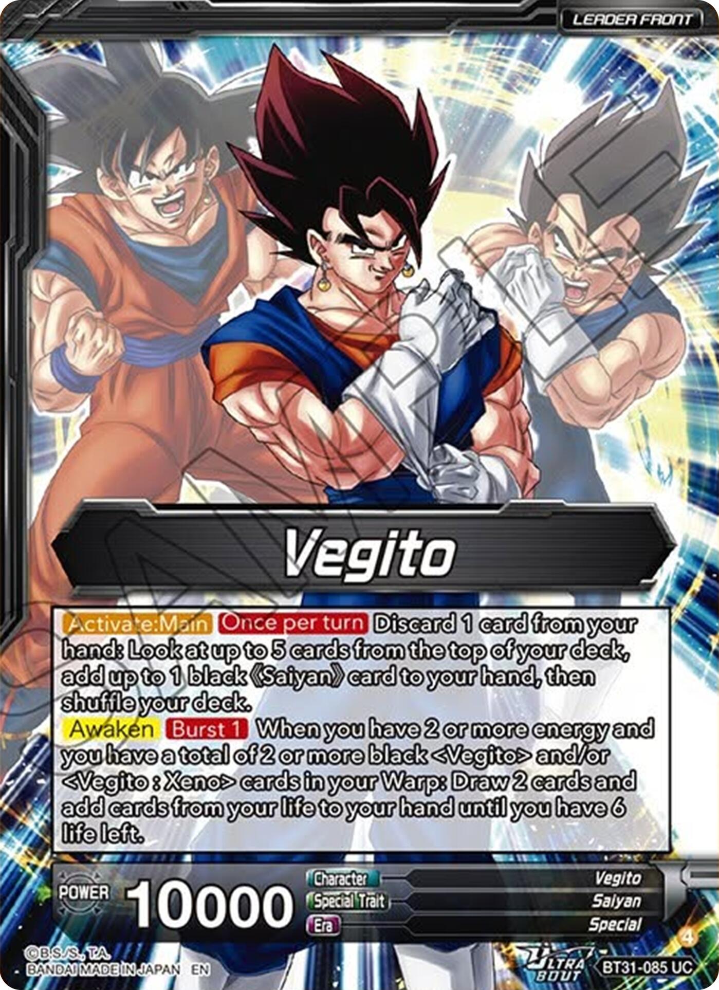 Vegito // SSB Vegito, Ultimate Power (BT31-085) [Impact Beyond Dimensions] | Devastation Store