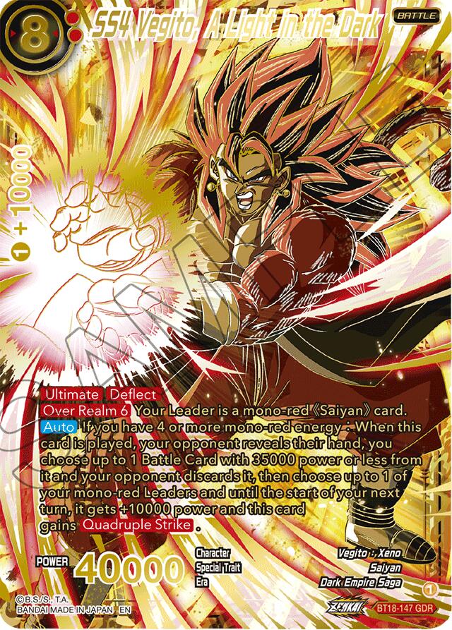 SS4 Vegito, A Light in the Dark (GDR) (BT18-147) [Impact Beyond Dimensions] | Devastation Store