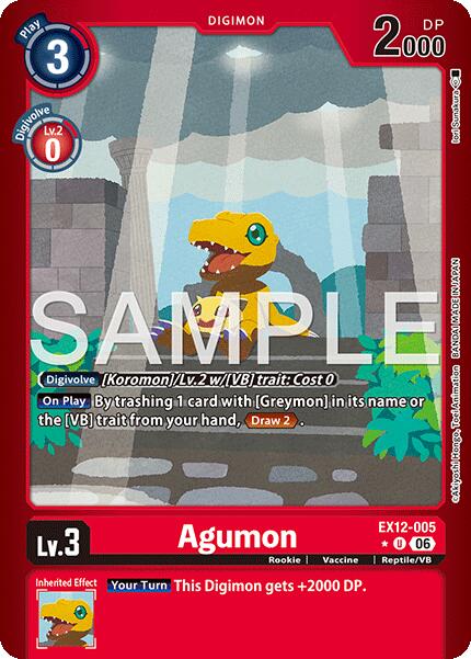 Agumon [EX12-005] (Limited Foil) [Digital World Shambala] | Devastation Store