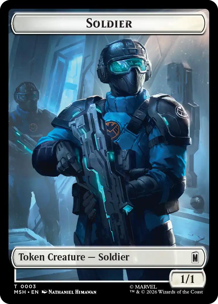 Villain // Soldier Double-Sided Token [Marvel Super Heroes Tokens] | Devastation Store