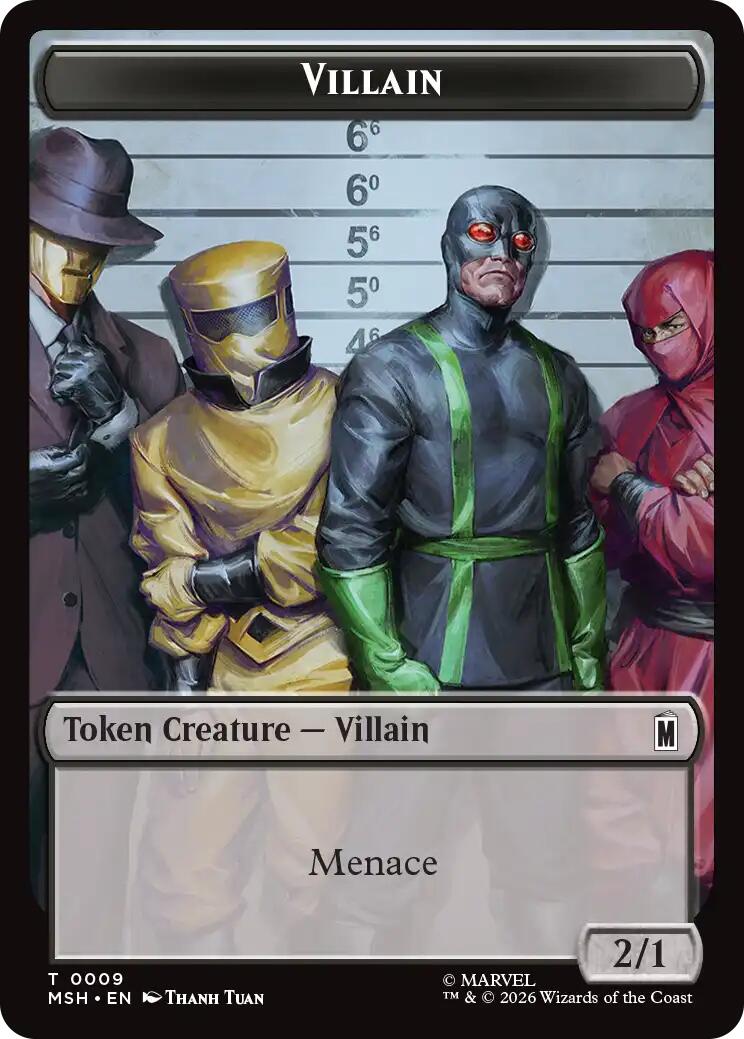 Villain // Treasure Double-Sided Token [Marvel Super Heroes Tokens] | Devastation Store