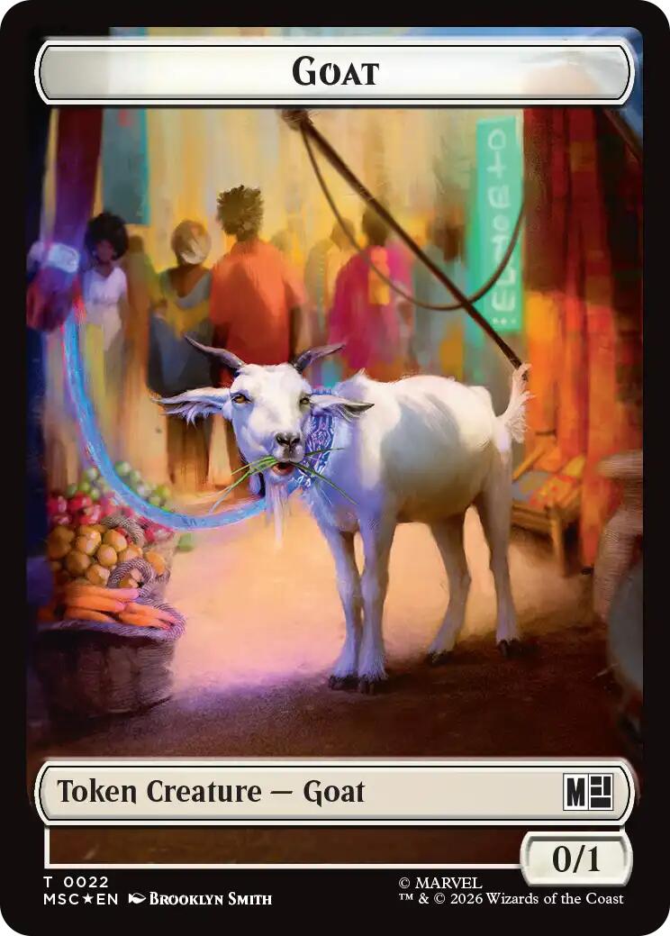 Goat // Soldier Double-Sided Token (Surge Foil) [Marvel Super Heroes Commander Tokens] | Devastation Store