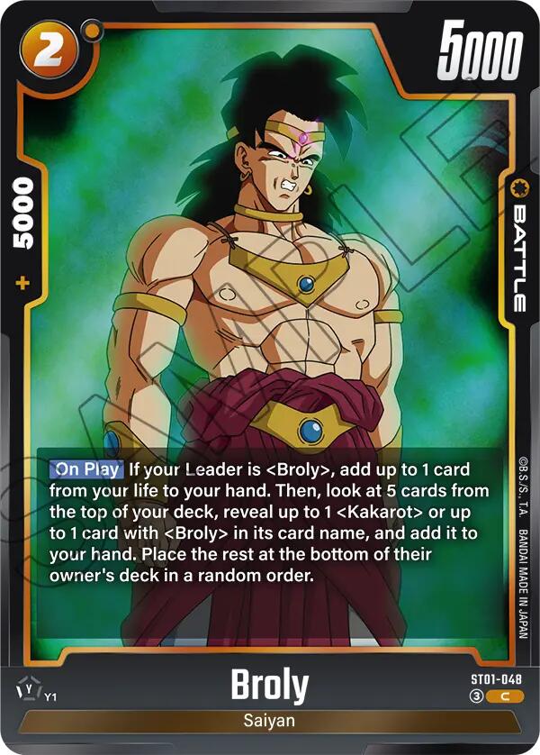 Broly (ST01-048) [Story Booster 01] | Devastation Store
