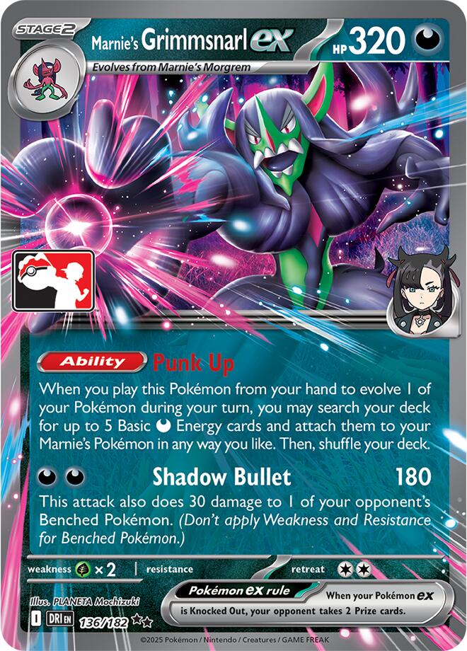 Marnie's Grimmsnarl ex (136/182) [Prize Pack Series Nine] | Devastation Store
