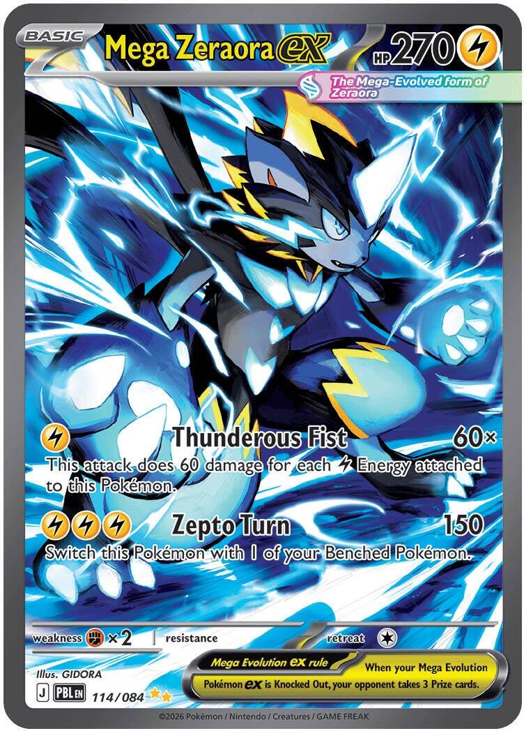 Mega Zeraora ex (114/084) [Mega Evolution: Pitch Black] | Devastation Store