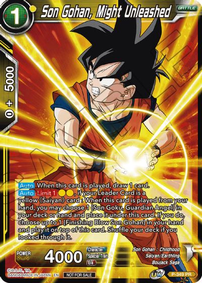 Son Gohan, Might Unleashed (P-349) [Tournament Promotion Cards] | Devastation Store