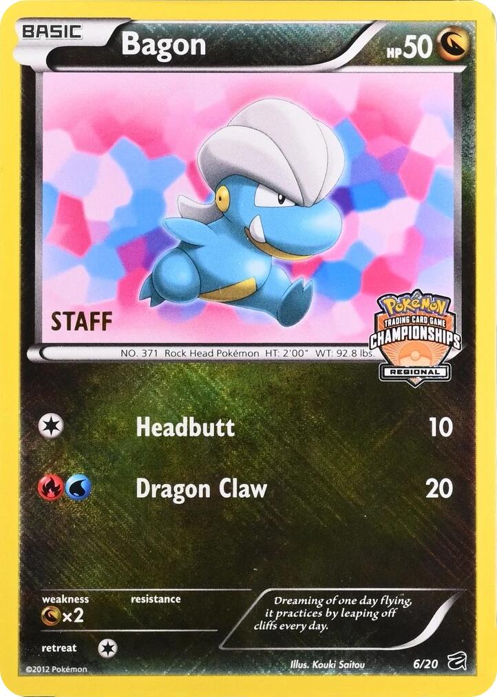 Bagon (006/020) - 6/20 (Regional Championships) [Staff] [League & Championship Cards] | Devastation Store