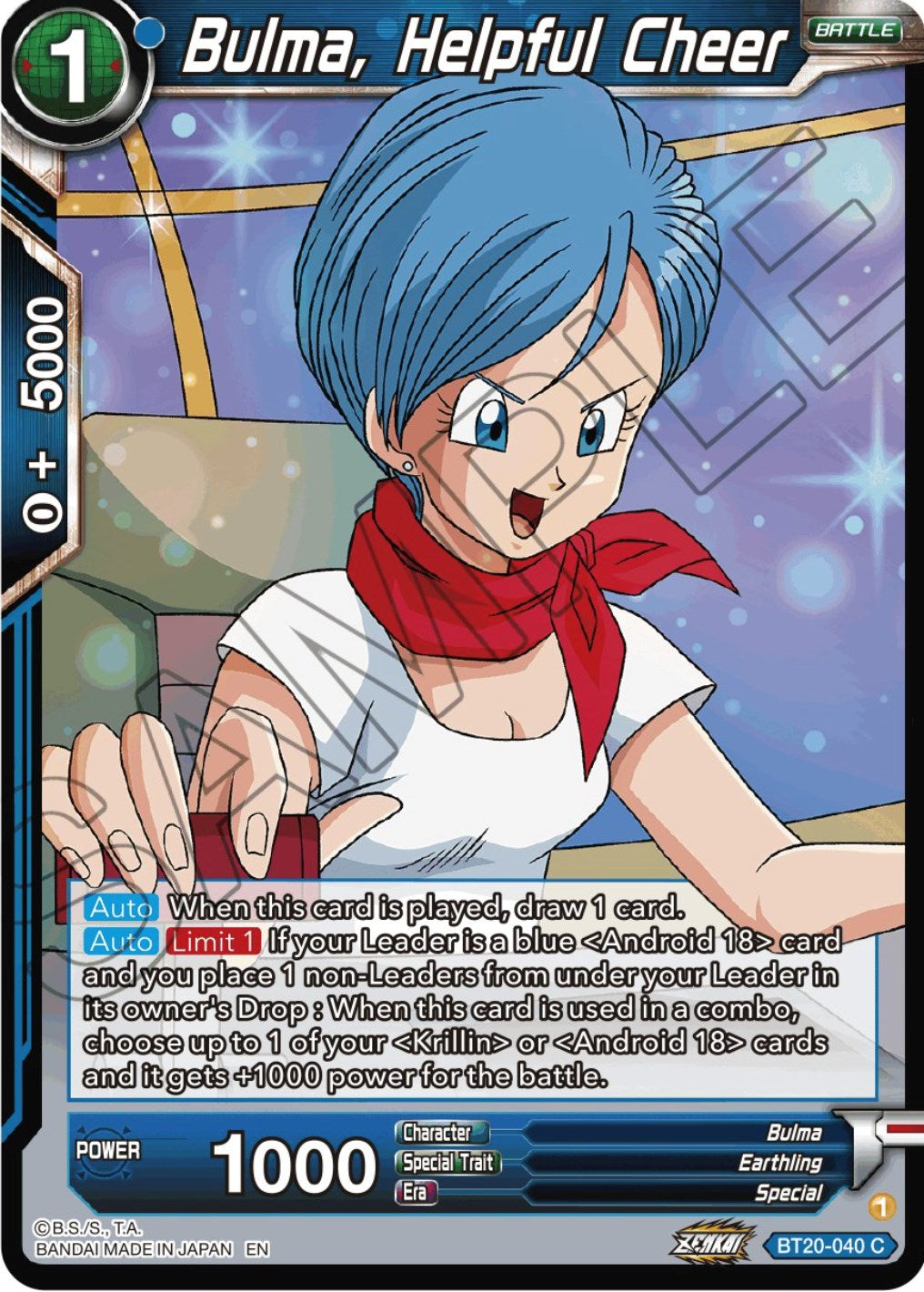 Bulma, Helpful Cheer (BT20-040) [Power Absorbed] | Devastation Store