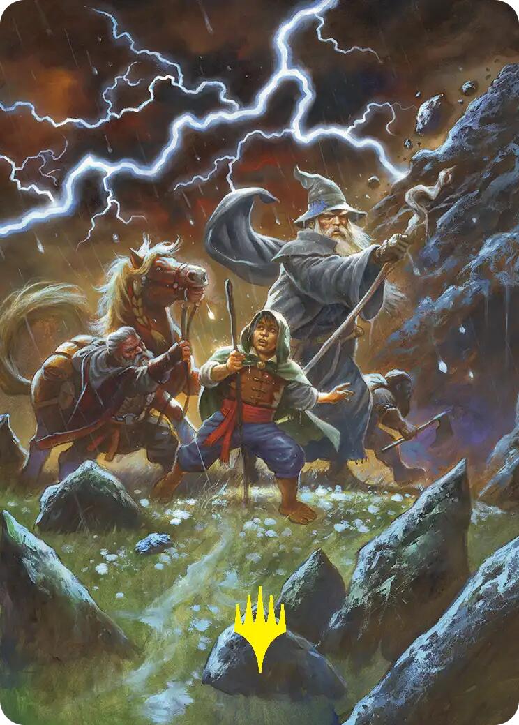 Call Forth the Tempest Art Card (Gold-Stamped) [The Hobbit Art Series] | Devastation Store