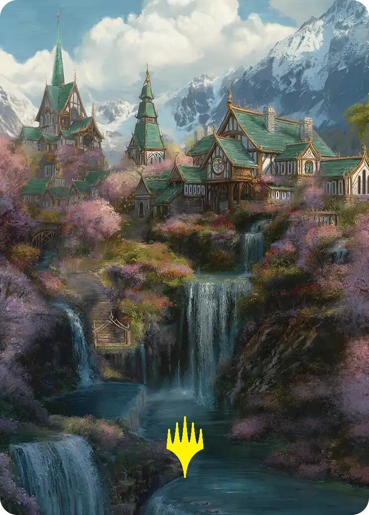 Rivendell Art Card (Gold-Stamped) [The Hobbit Art Series] | Devastation Store