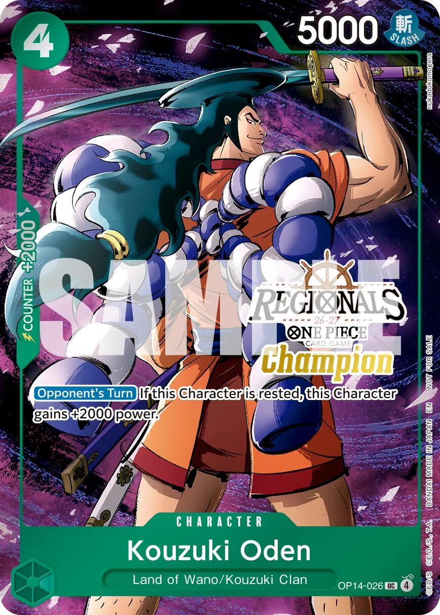 Kouzuki Oden (Regionals Champion Card Set 26-27 Vol.2) [One Piece Promotion Cards] | Devastation Store