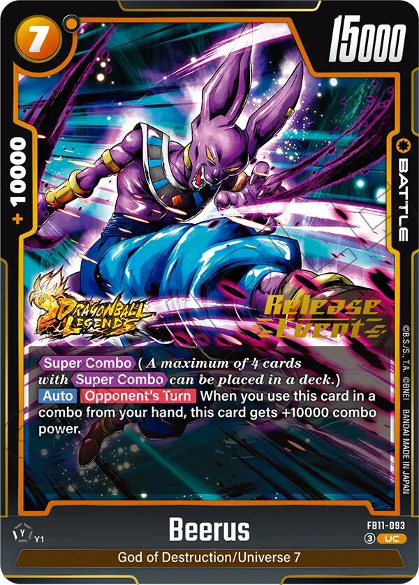 Beerus (FB11-093) [Brightness of Hope Release Event Cards] | Devastation Store