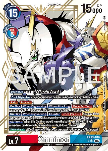 Omnimon [EX13-016] (Alternate Art) [Chivalrous XIII] | Devastation Store