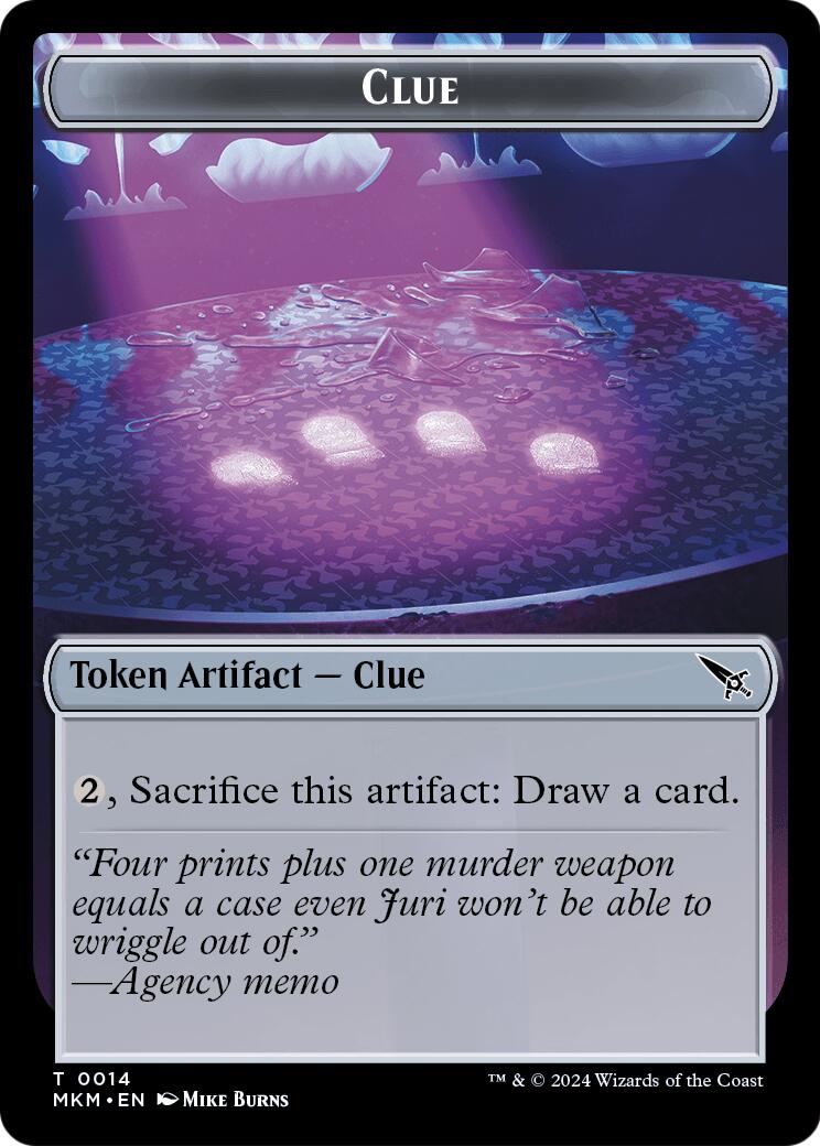 Treasure // Clue Token Double-Sided Token [Secrets of Strixhaven Tokens] | Devastation Store