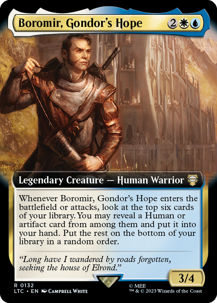 Boromir, Gondor's Hope (Extended Art) [The Lord of the Rings: Tales of Middle-Earth Commander] | Devastation Store