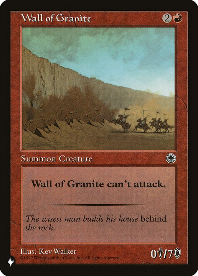 Wall of Granite [The List] | Devastation Store