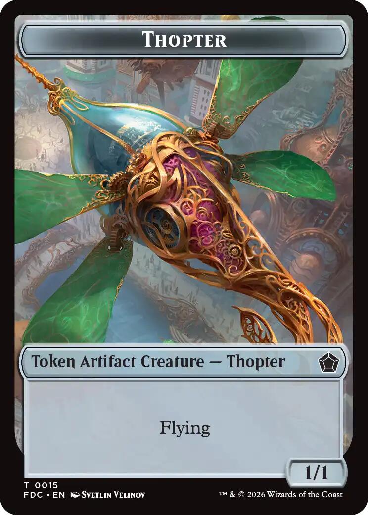 Thopter // The Monarch Double-Sided Token [Foundations Commander Tokens] | Devastation Store