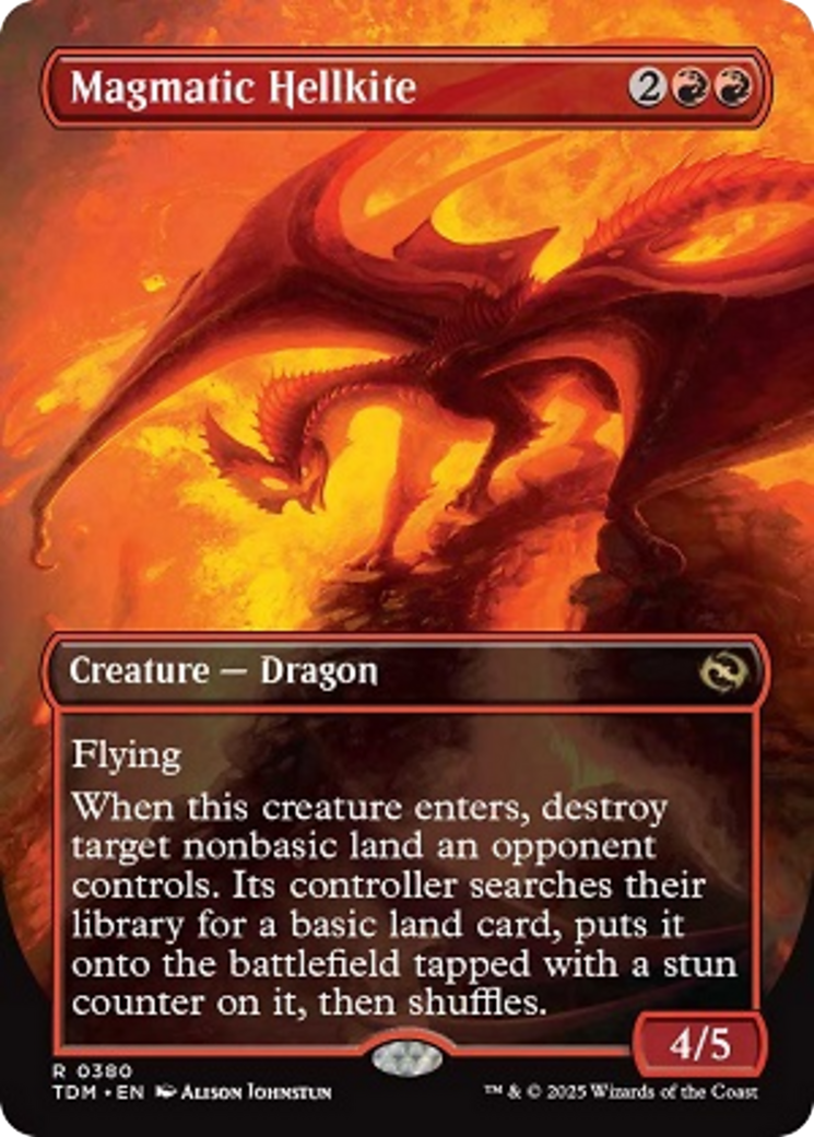 Magmatic Hellkite (Borderless) [Tarkir: Dragonstorm] | Devastation Store