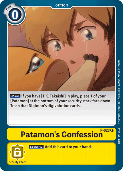 Patamon's Confession [P-023] [Promotional Cards] | Devastation Store