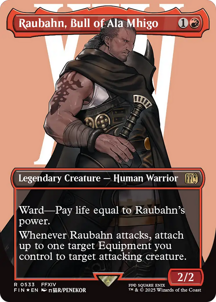 Raubahn, Bull of Ala Mhigo (Borderless) (Surge Foil) [FINAL FANTASY] | Devastation Store