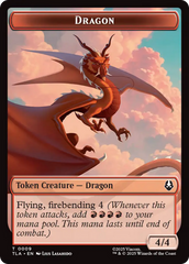Dragon // Food (0019) Double-Sided Token [Avatar: The Last Airbender Tokens] | Devastation Store