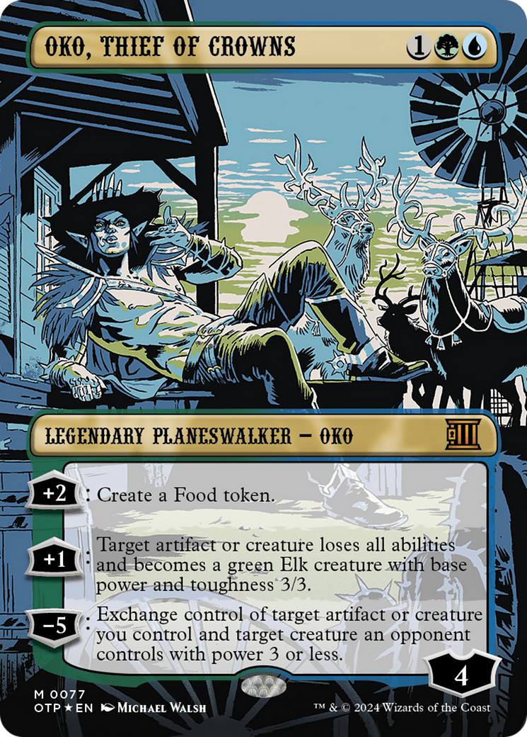 Oko, Thief of Crowns (Textured Foil) [Outlaws of Thunder Junction: Breaking News] | Devastation Store