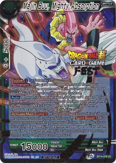 Majin Buu, Mighty Absorption (Card Game Fest 2022) (BT14-078) [Tournament Promotion Cards] | Devastation Store