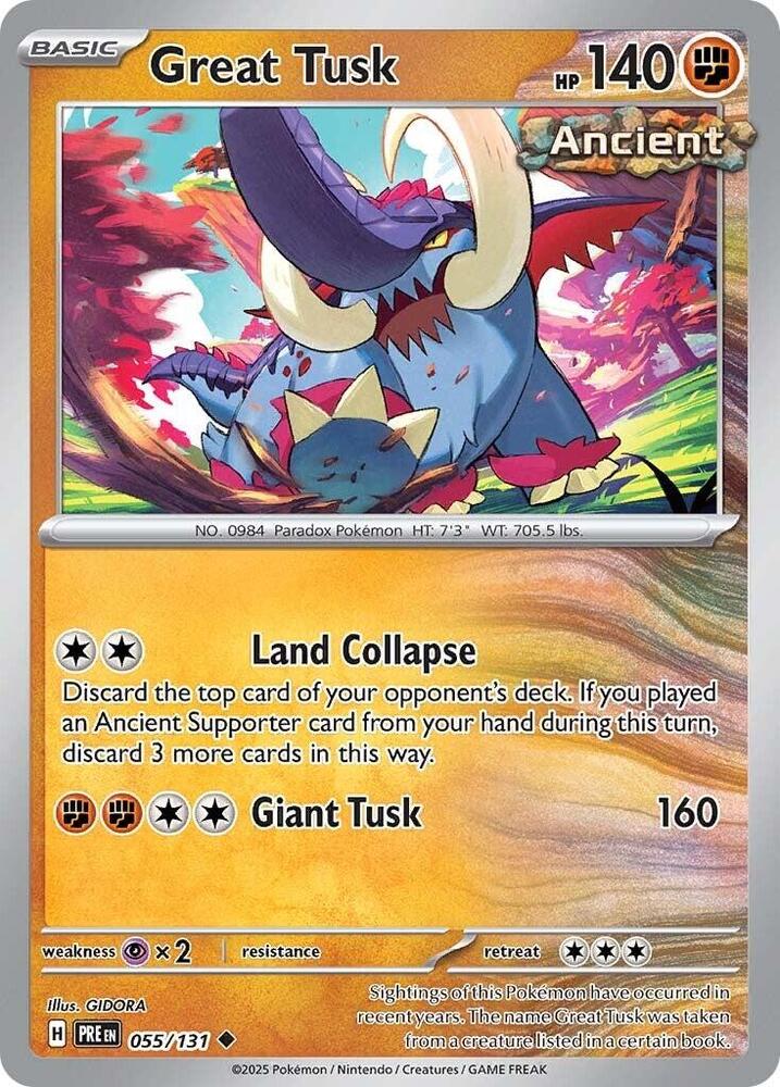 Great Tusk (055/131) [Scarlet & Violet: Prismatic Evolutions] | Devastation Store